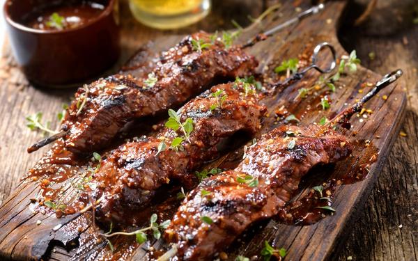 Brochettes de steak BBQ