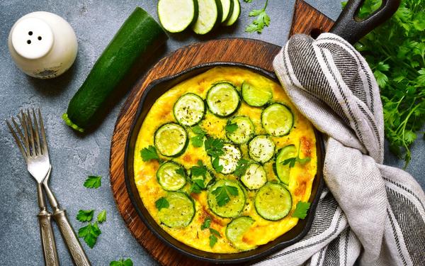 Frittata de courgettes sans lactose