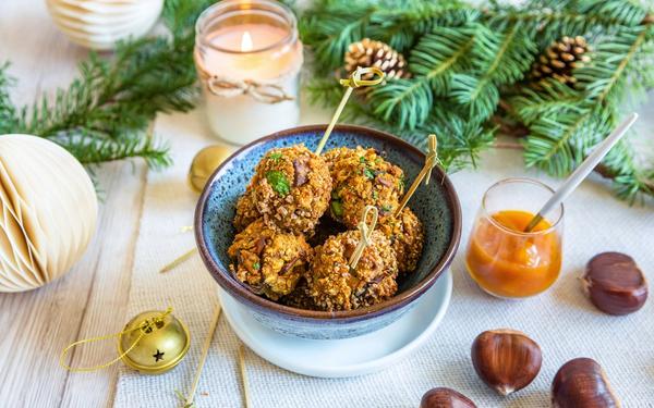Boulettes végétariennes à la butternut et aux châtaignes