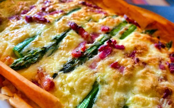 Flan d’asperges et bacon