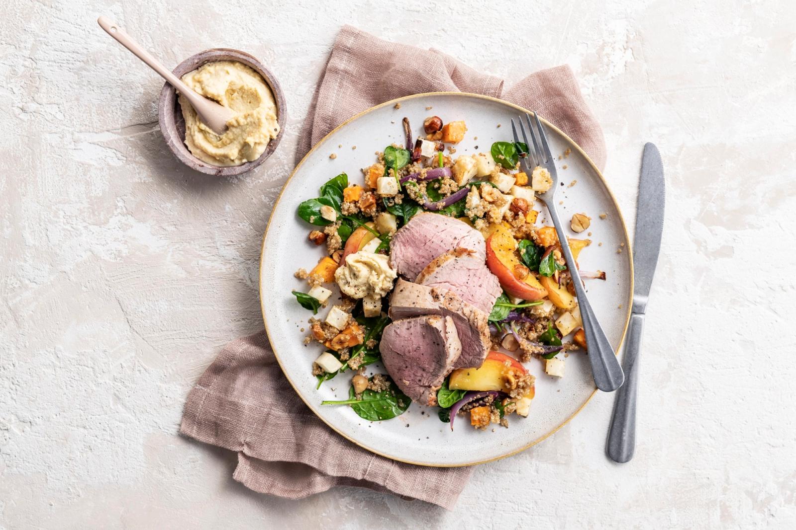 Quinoa au porc tendre et légumes sucré-salé