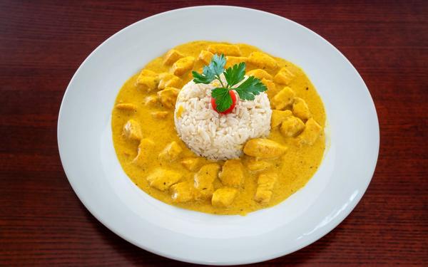 Poulet façon bœuf Stroganoff avec riz