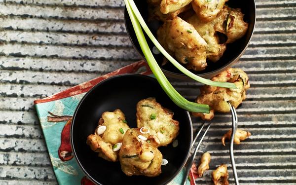 Accras de courgettes et aubergines