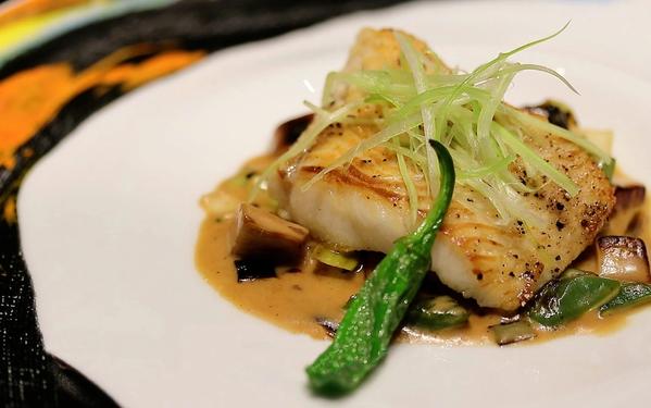 Recette cabillaud poêlé aux champignons et sauce beurre blanc au soja