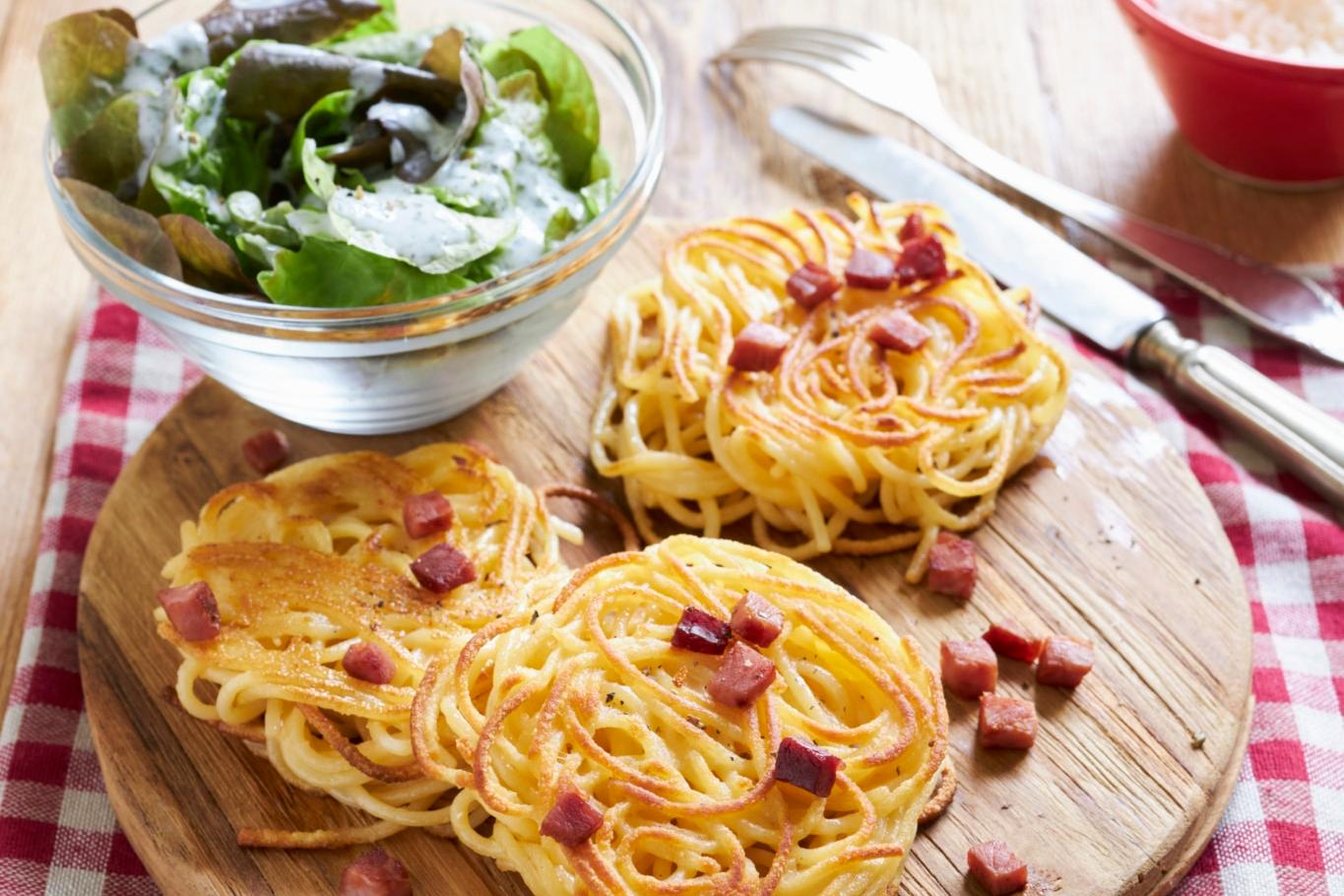 Beignets de carbonara frits