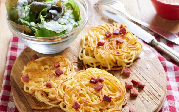 Beignets de carbonara frits