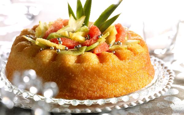 Savarin aux fruits exotiques