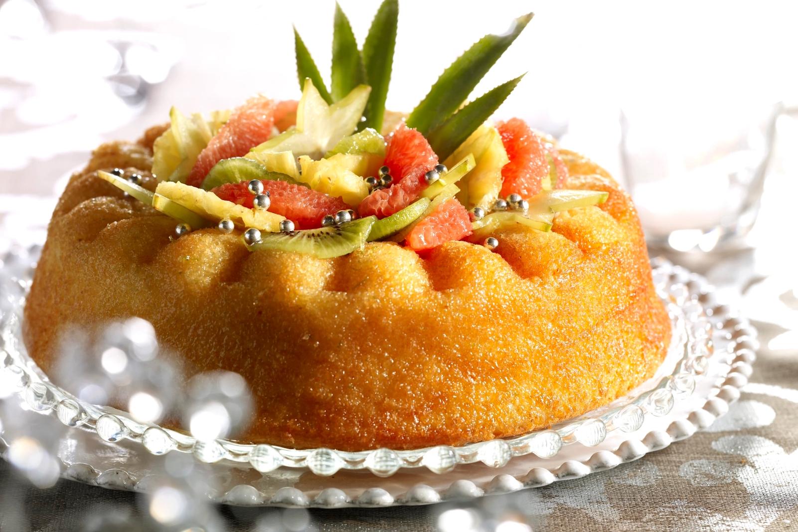 Savarin aux fruits exotiques