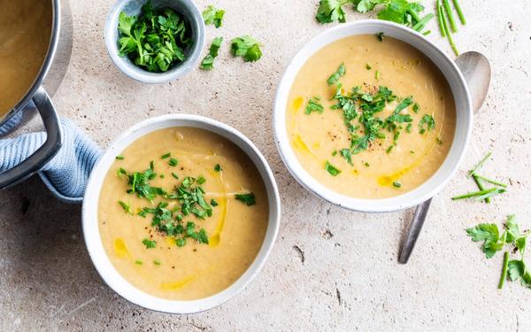 Soupe de panais et poireau