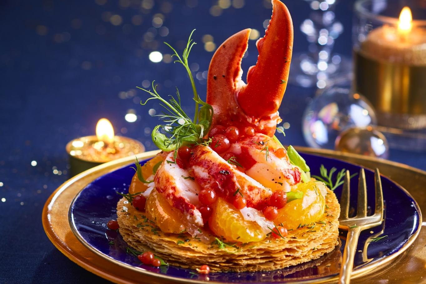 Feuilleté de homard aux clémentines