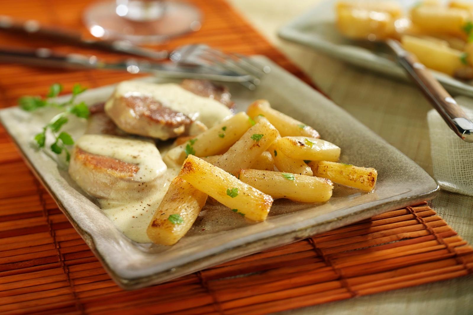 Mignon de porc aux salsifis