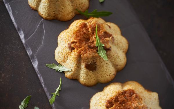 Flans de pâtisson et châtaignes, parfumés au paprika