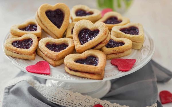 Biscuit cœur cerise