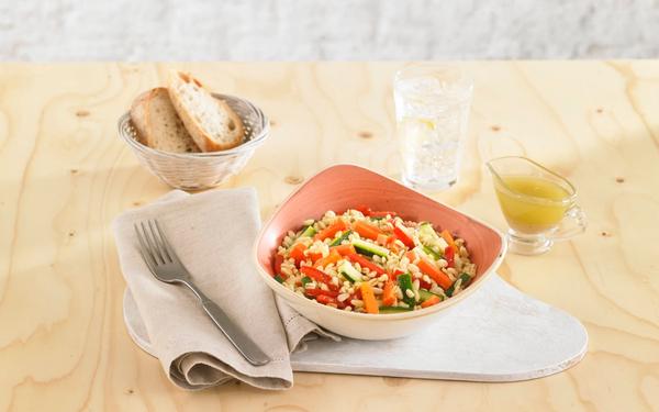 Salade d'orzo aux légumes d'été
