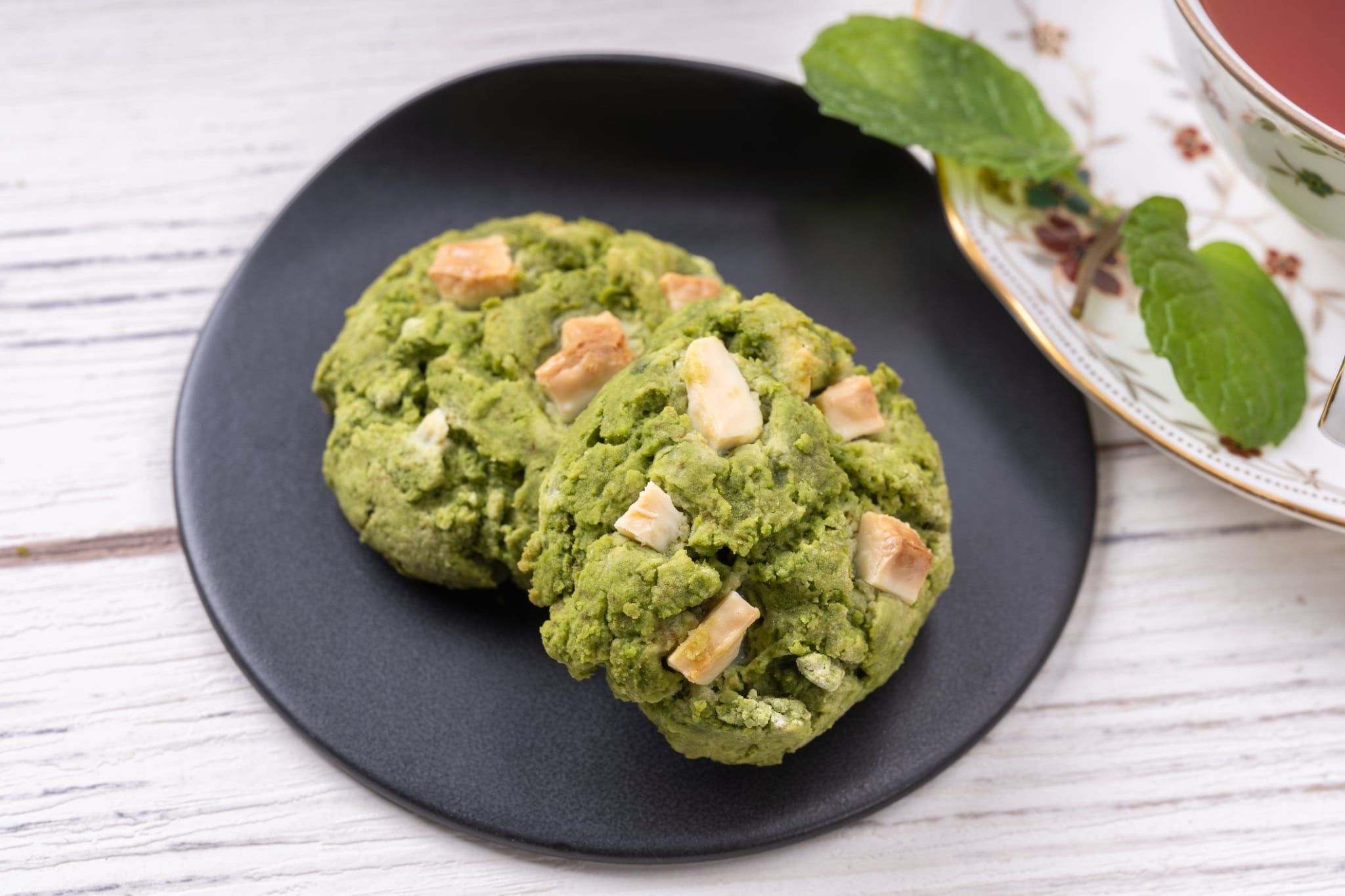 Cookies au matcha-chocolat blanc