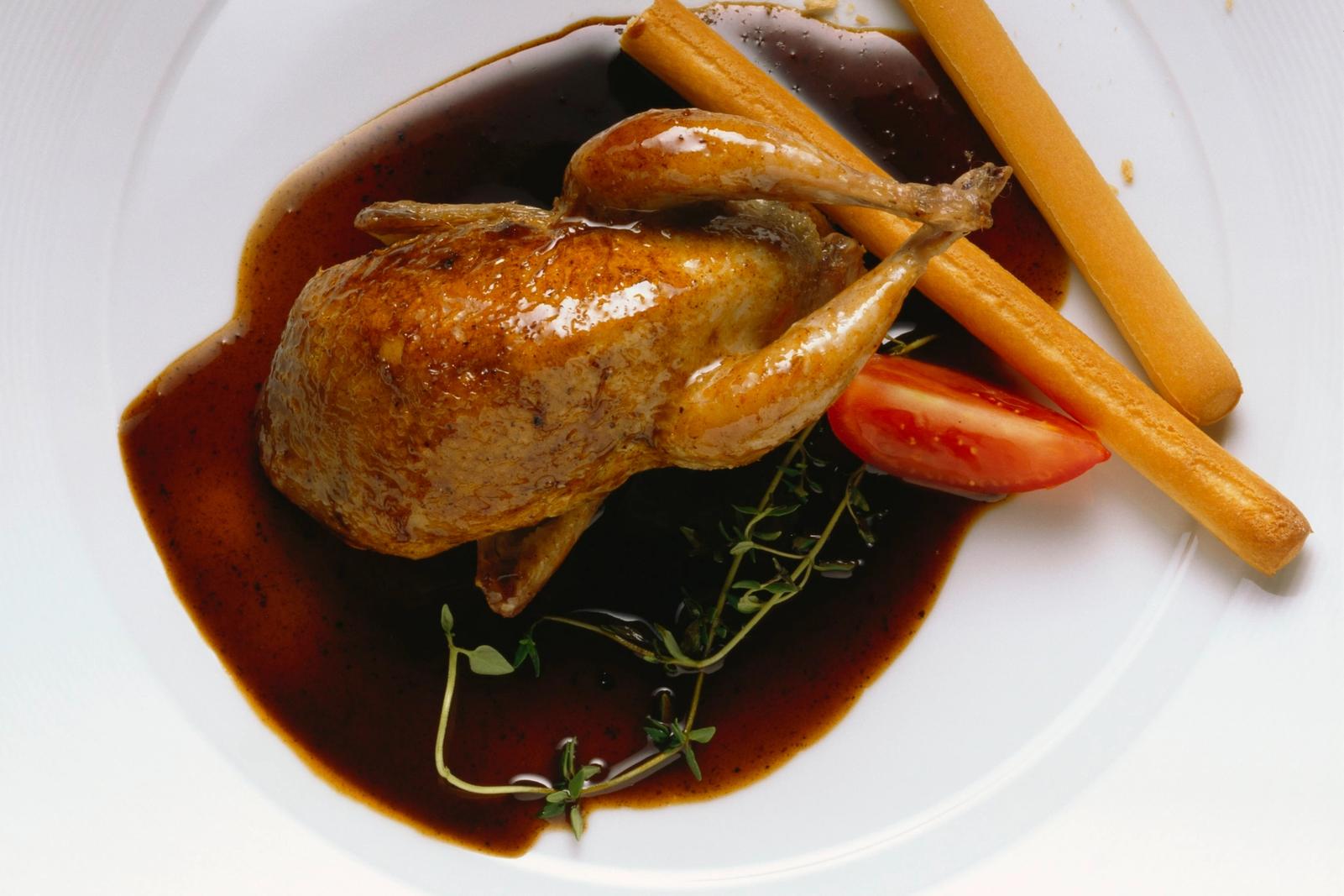 Caille à la sauce balsamique