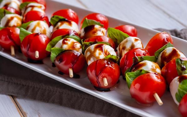 Recette caprèse en brochette