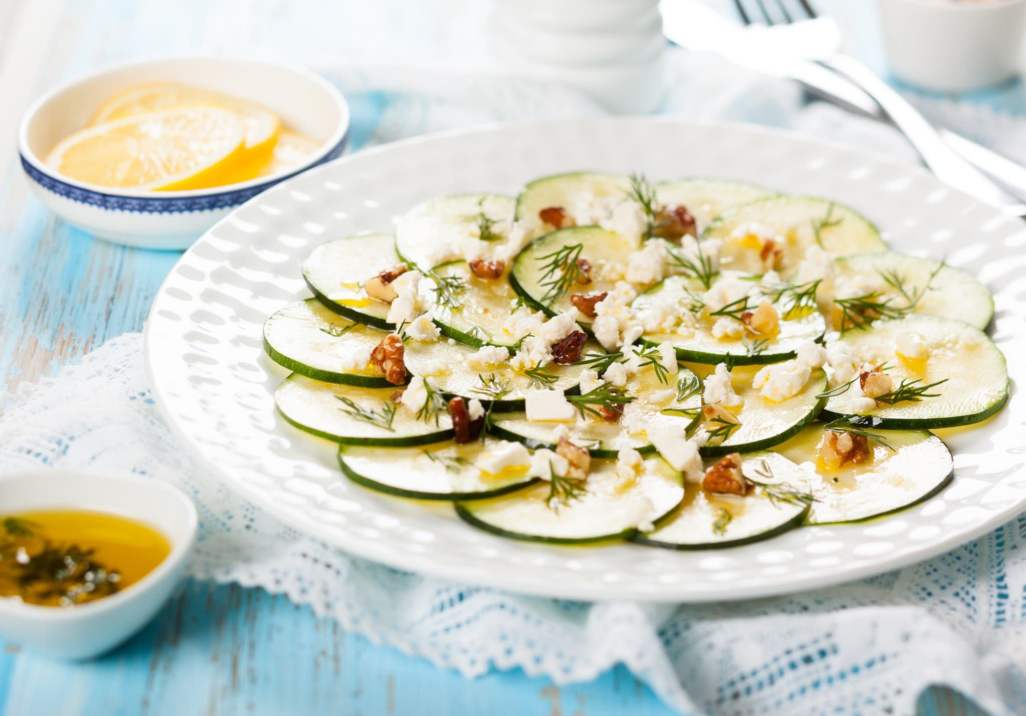Carpaccio de courgettes à la feta