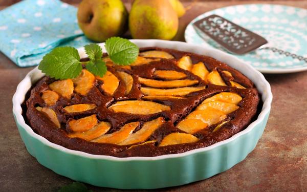 Gâteau au chocolat et aux poires