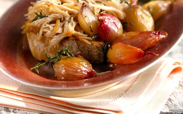 Rillettes de lapin et échalotes confites