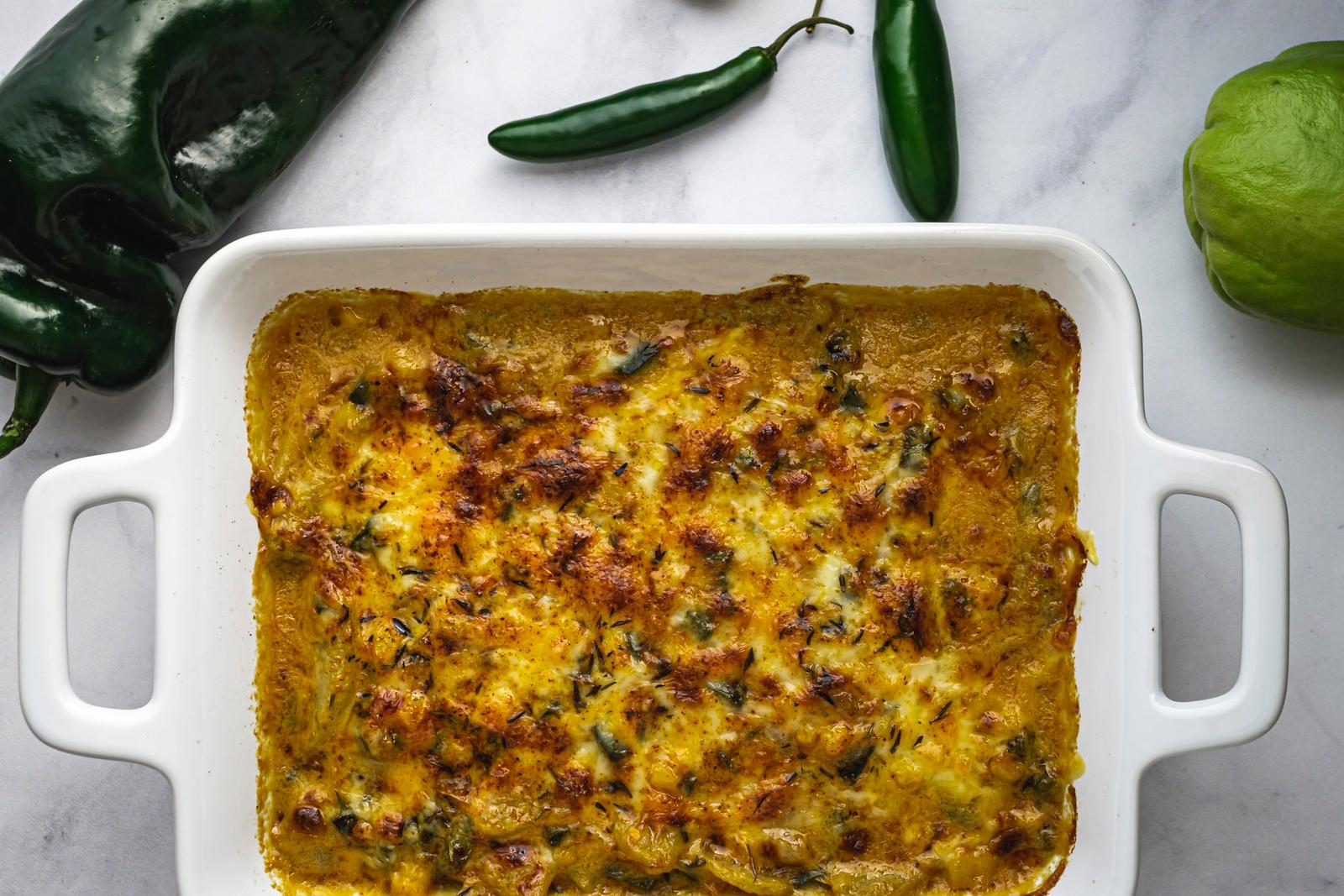 Gratin de christophines et poivrons aux épices