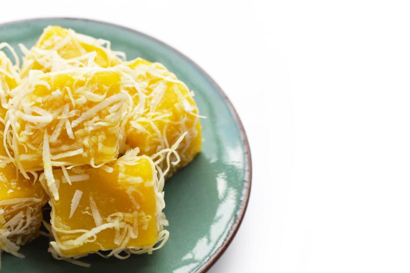 Gâteau à la citrouille à la vapeur (dessert thaïlandais)