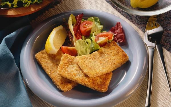 Escalope de tofu avec petite salade