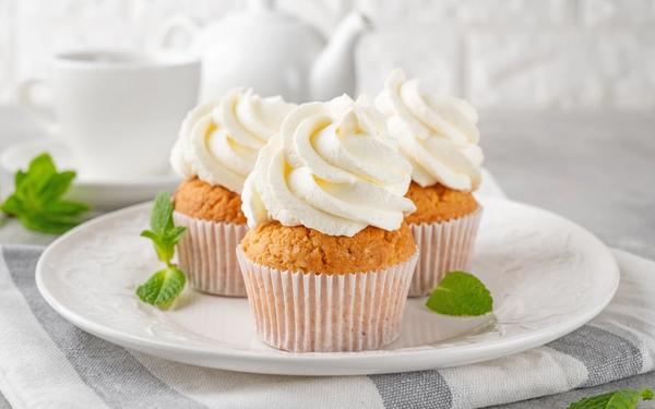 Cupcakes à la vanille avec fromage à la crème