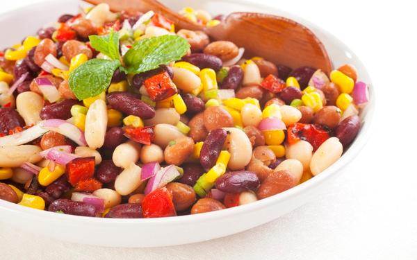 Salade aux trois haricots