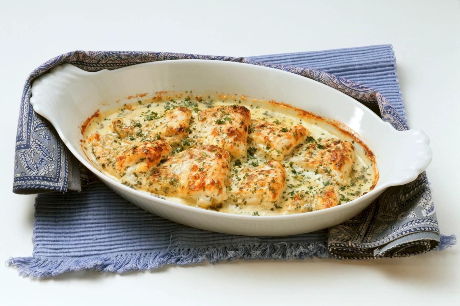 Filet de sole à la crème parfumée aux herbes