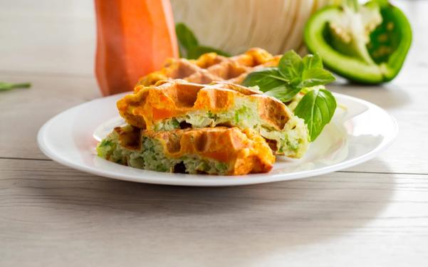 Gaufres de chou et de carottes