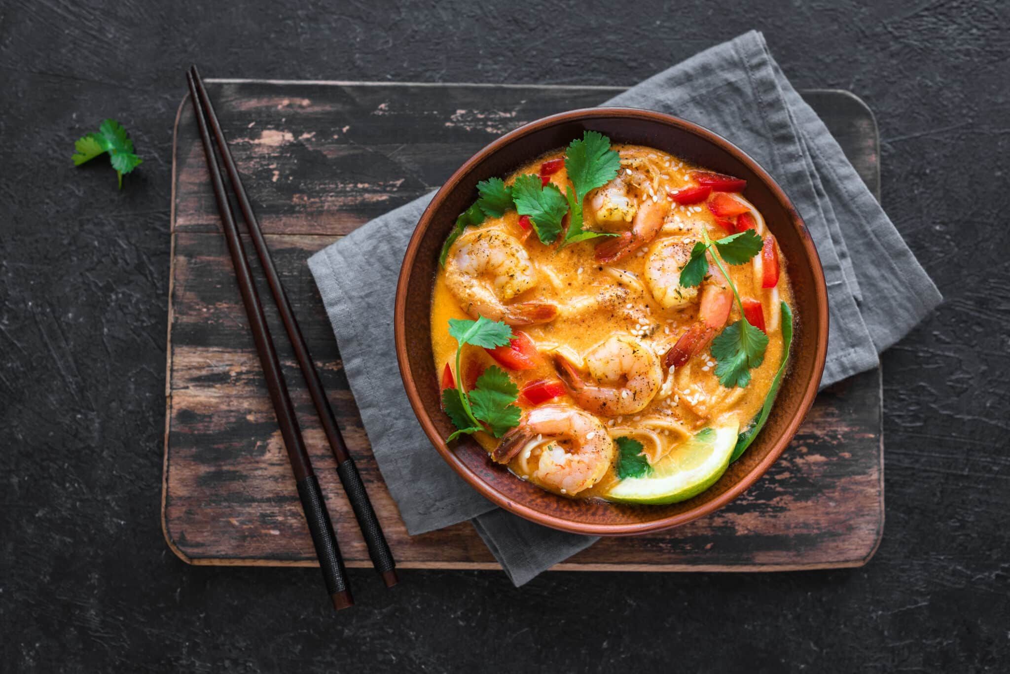Soupe de crevettes coco citronnelle