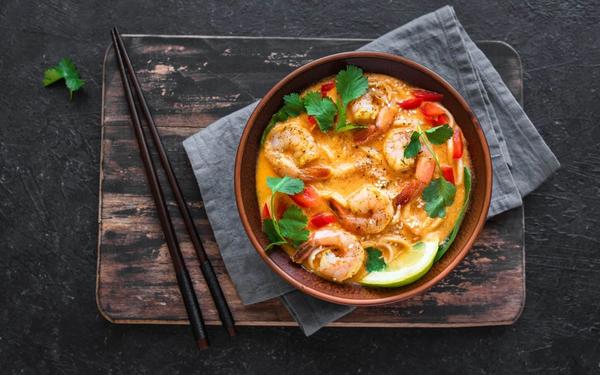 Soupe de crevettes coco citronnelle