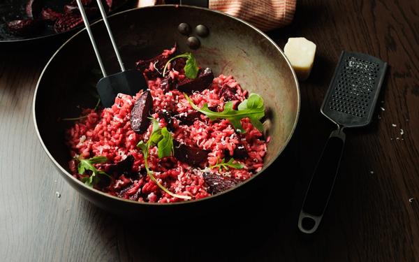 Risotto à la betterave rouge