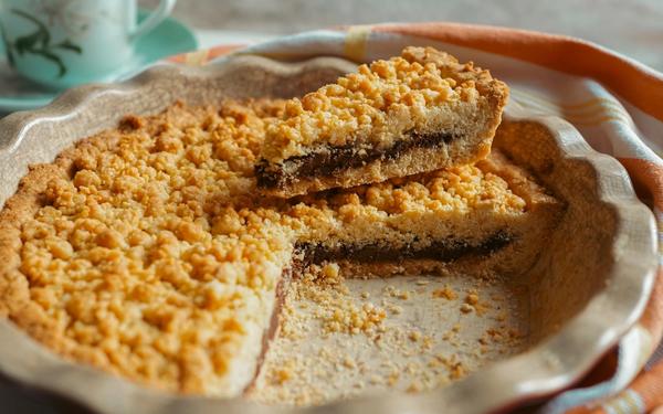 Gâteau de miettes (crumble) à la pâte à tartiner aux noisettes