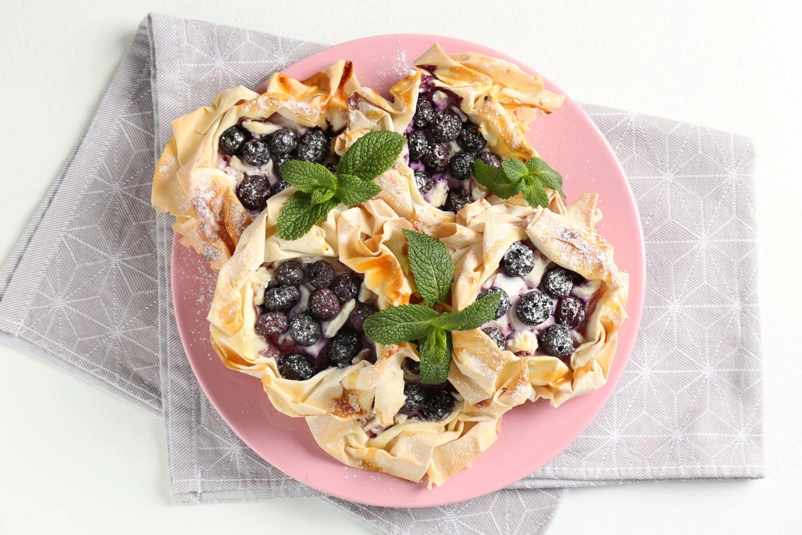 Feuilleté aux myrtilles