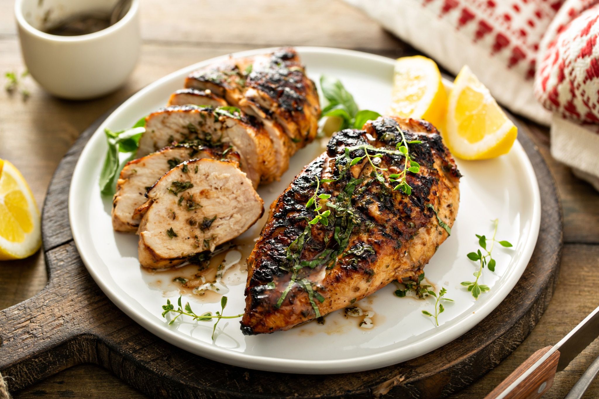 Poitrine de poulet grillée balsamique