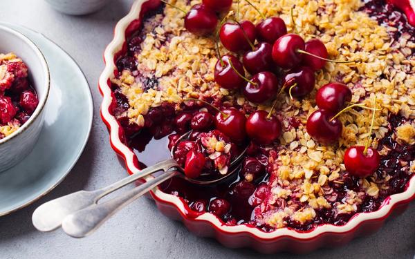 Recette-crumble-cerise