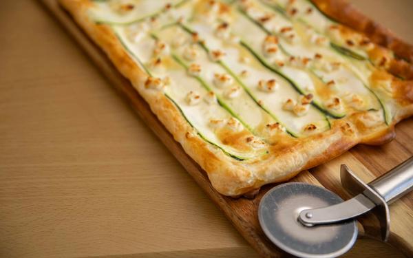 Feuilleté aux courgettes et au fromage de chèvre