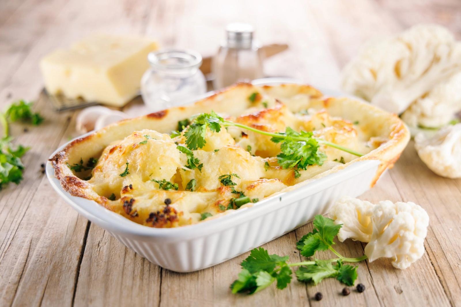 Gratin de chou-fleur facile à la crème et au fromage