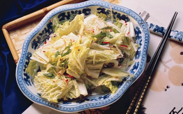 Chou chinois à l'huile de piment
