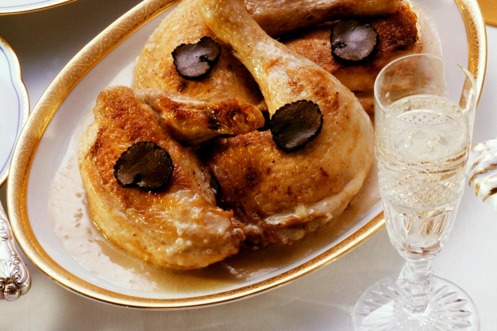 Poulet à la sauce champagne