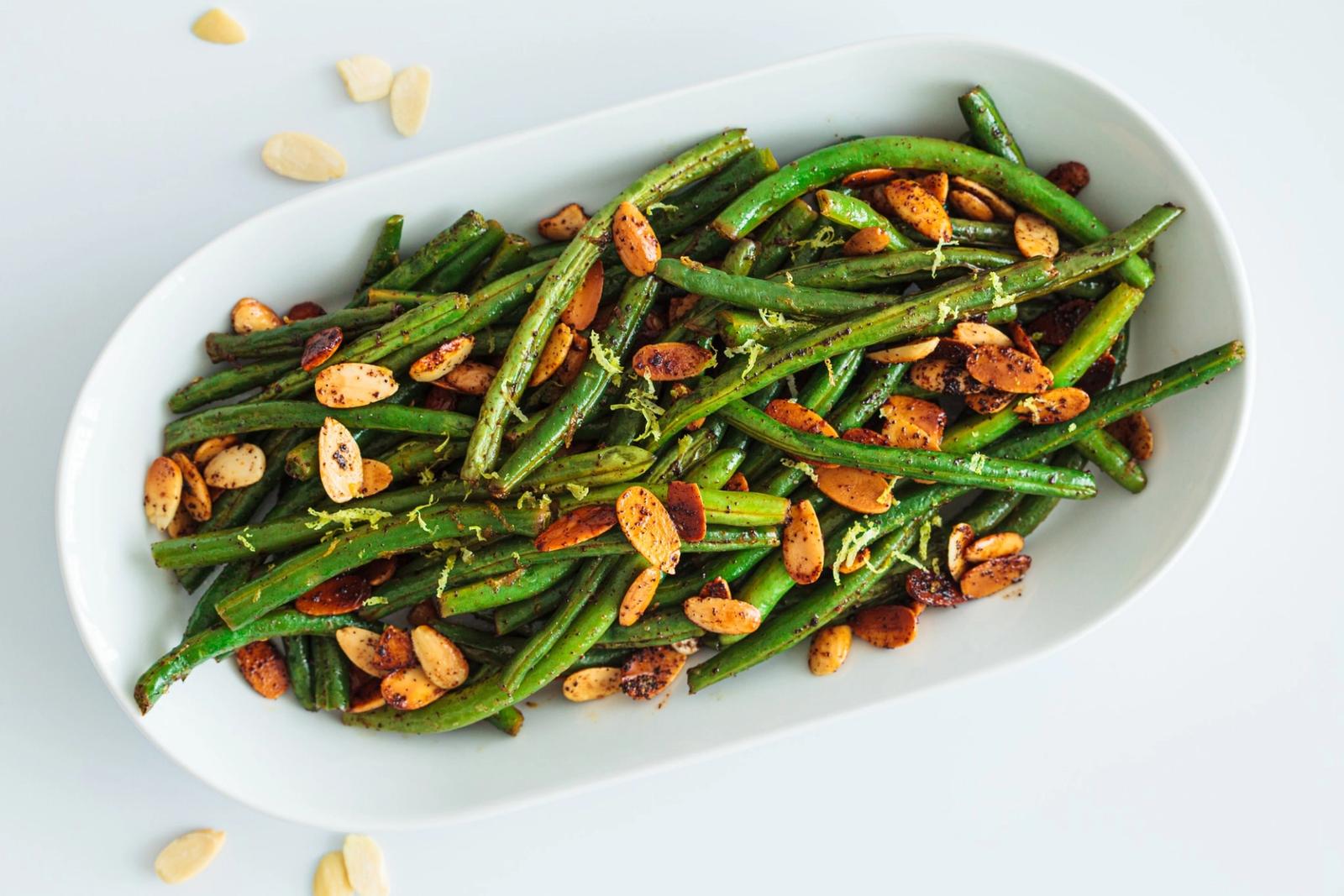 Haricots verts aux amandes