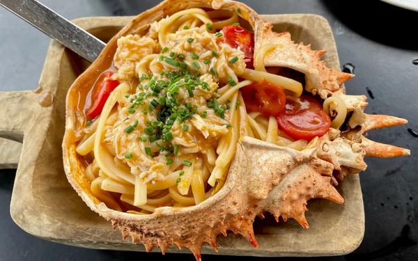 Linguines à l'araignée de mer