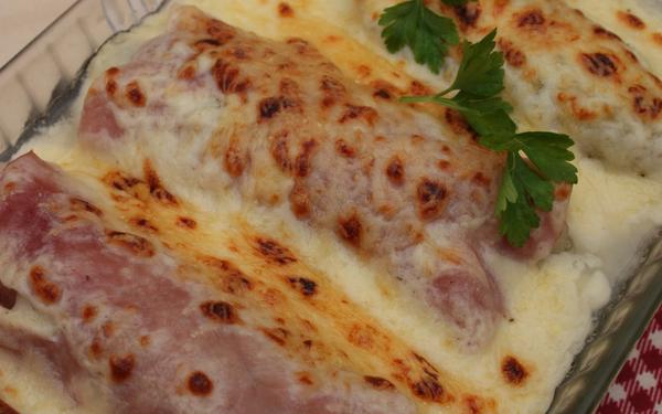 Gratin d’endives au jambon sauce béchamel