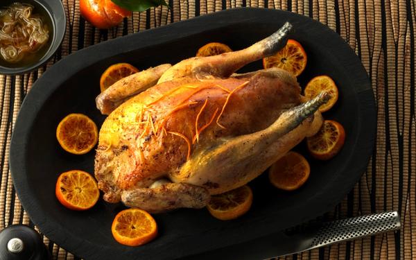 Chapon aux mandarines