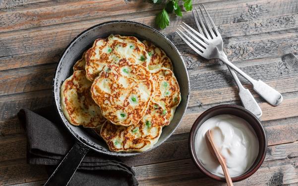 Galettes de pommes de terre et poireaux