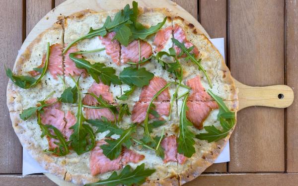 Flammkuchen au saumon