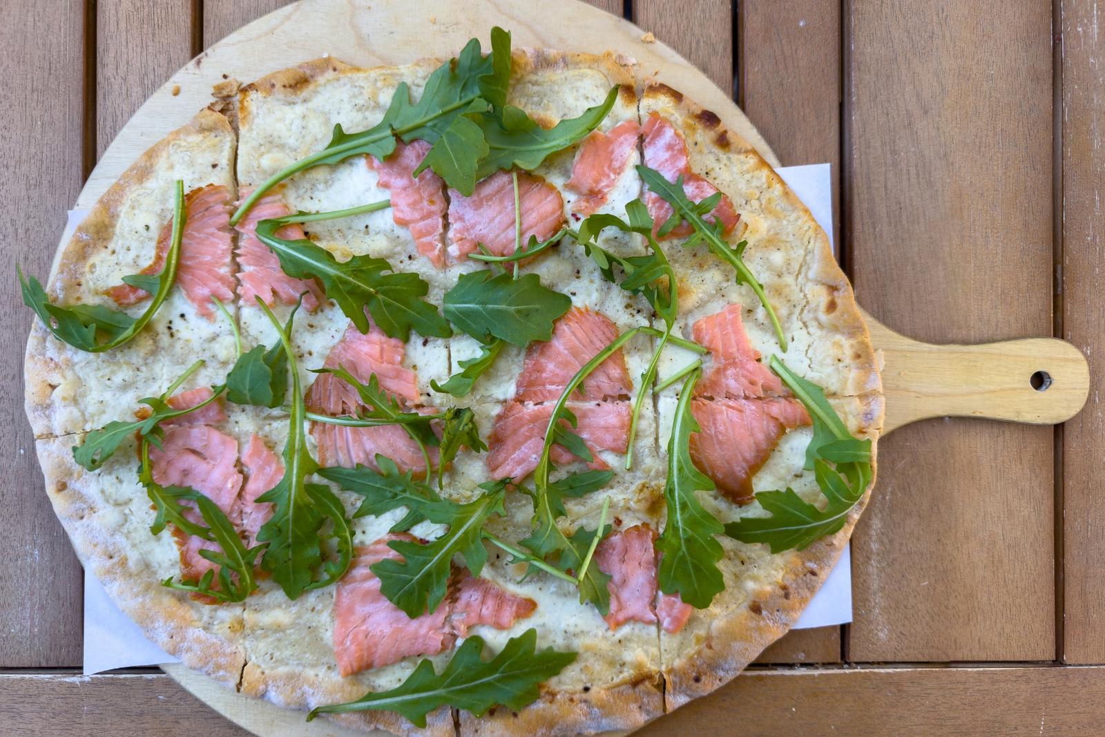 Flammkuchen au saumon