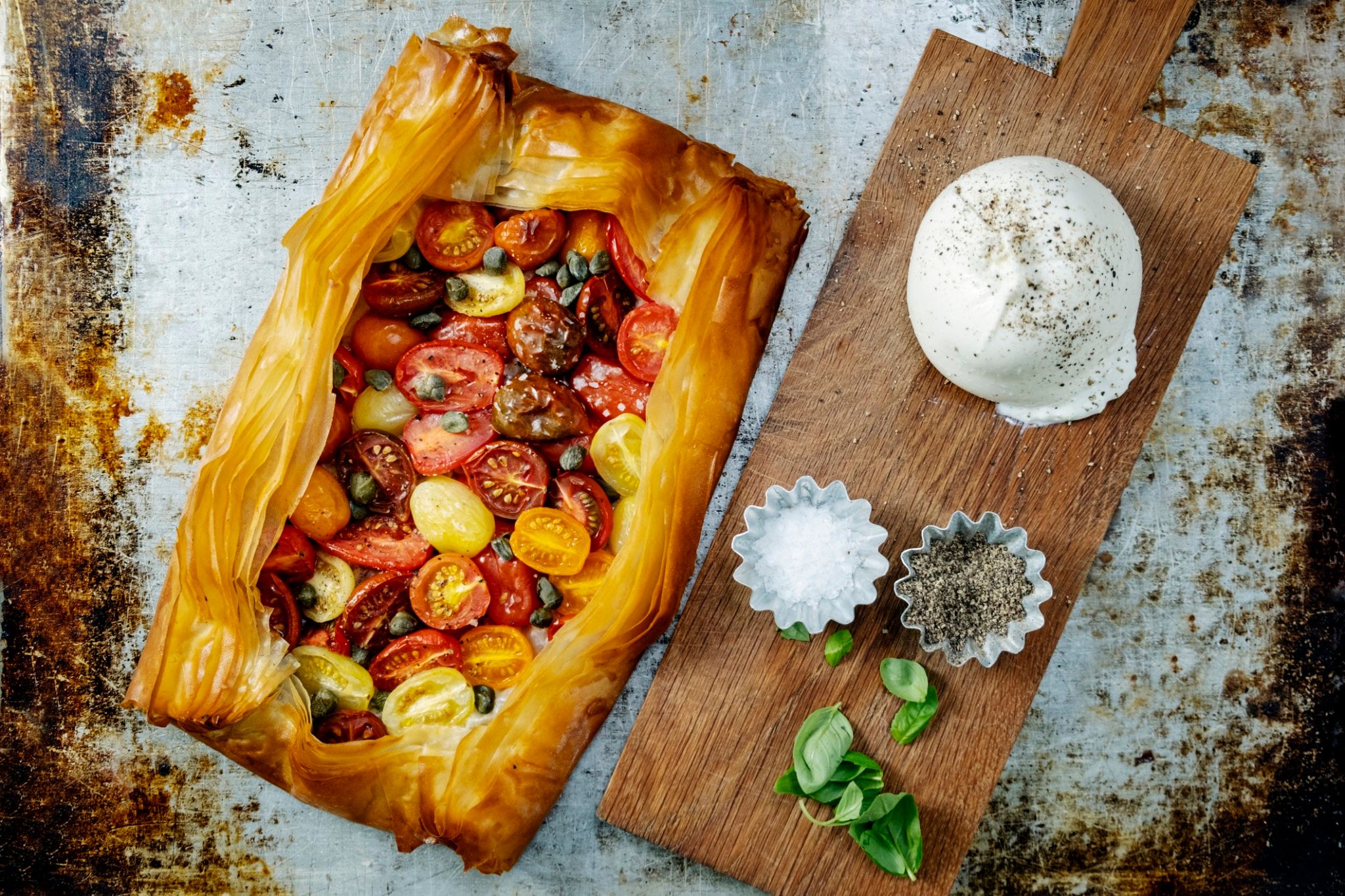 Burrata à la pâte Filo